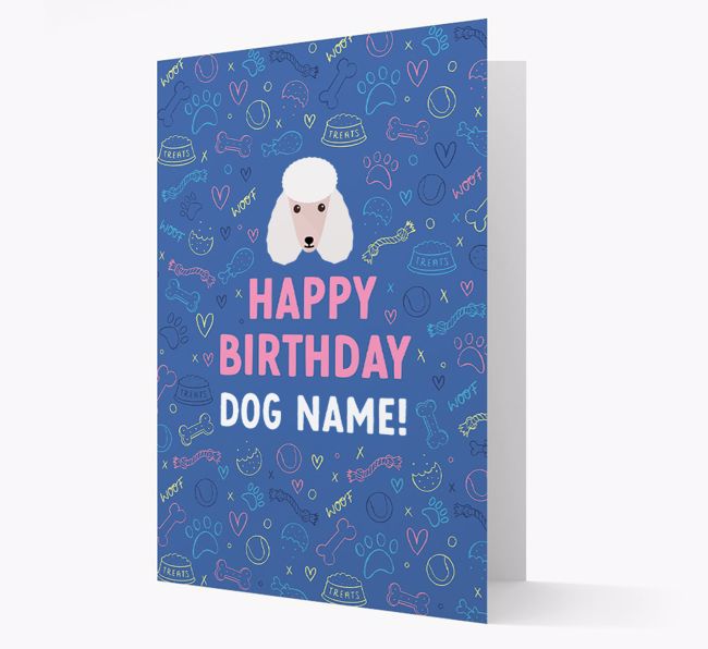 Happy Birthday Treats Pattern: Personalised {breedFullName} Card